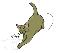 cat on an empty stomach in balloon style sticker #10508914