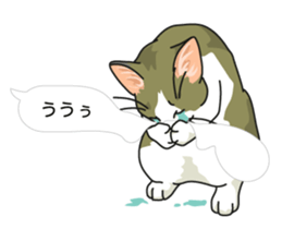 cat on an empty stomach in balloon style sticker #10508917