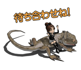 Kunoichi and Pogona vitticeps of Futoppi sticker #10509165