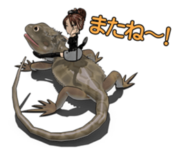 Kunoichi and Pogona vitticeps of Futoppi sticker #10509167
