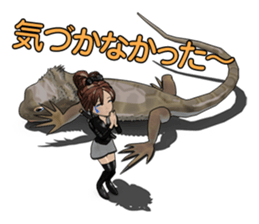 Kunoichi and Pogona vitticeps of Futoppi sticker #10509168