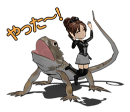 Kunoichi and Pogona vitticeps of Futoppi sticker #10509170
