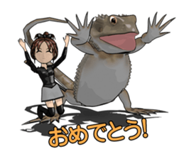 Kunoichi and Pogona vitticeps of Futoppi sticker #10509171