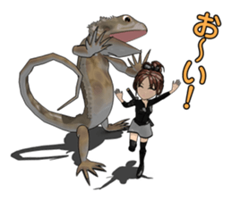 Kunoichi and Pogona vitticeps of Futoppi sticker #10509173