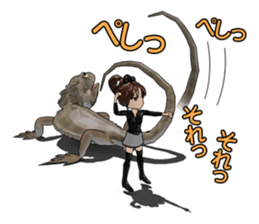 Kunoichi and Pogona vitticeps of Futoppi sticker #10509176
