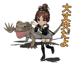 Kunoichi and Pogona vitticeps of Futoppi sticker #10509178