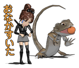 Kunoichi and Pogona vitticeps of Futoppi sticker #10509181
