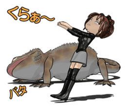 Kunoichi and Pogona vitticeps of Futoppi sticker #10509190