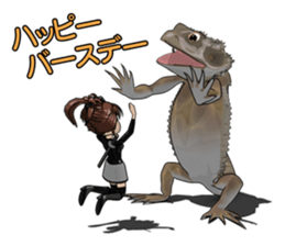 Kunoichi and Pogona vitticeps of Futoppi sticker #10509191