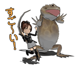 Kunoichi and Pogona vitticeps of Futoppi sticker #10509192