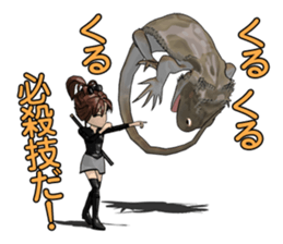 Kunoichi and Pogona vitticeps of Futoppi sticker #10509193