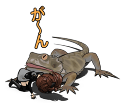 Kunoichi and Pogona vitticeps of Futoppi sticker #10509194