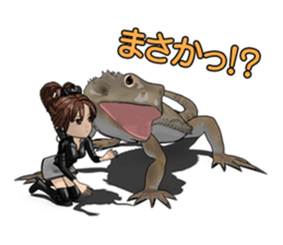 Kunoichi and Pogona vitticeps of Futoppi sticker #10509195
