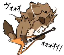 Guitarist raccoon Sticker 2 sticker #10510272
