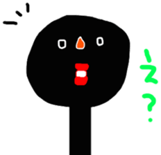 Black something strange guy! sticker #10510295