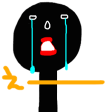 Black something strange guy! sticker #10510300