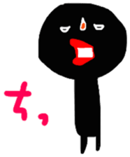 Black something strange guy! sticker #10510303