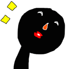 Black something strange guy! sticker #10510315