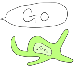 Monster with balloon sticker #10510640