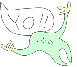 Monster with balloon sticker #10510653