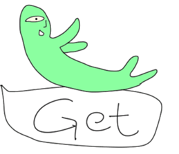 Monster with balloon sticker #10510657