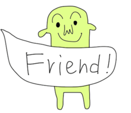 Monster with balloon sticker #10510674