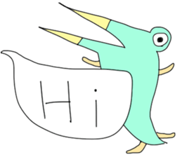 Monster with balloon sticker #10510675