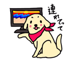 Golden Retriever PINKY sticker #10510702