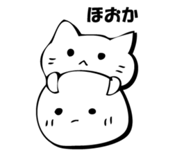 Gentle cat and seal. sticker #10513001