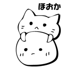 Gentle cat and seal. sticker #10513001