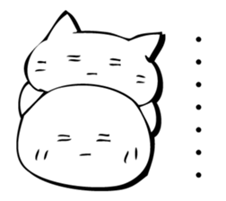 Gentle cat and seal. sticker #10513039