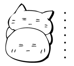 Gentle cat and seal. sticker #10513039