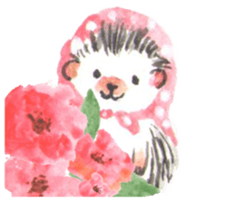 Hedgehogs of the mushroom forest sticker #10516720