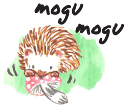 Hedgehogs of the mushroom forest sticker #10516729