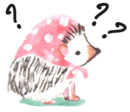 Hedgehogs of the mushroom forest sticker #10516733