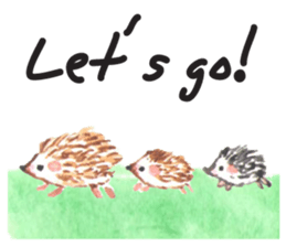 Hedgehogs of the mushroom forest sticker #10516738