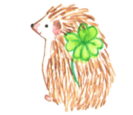 Hedgehogs of the mushroom forest sticker #10516740