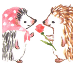 Hedgehogs of the mushroom forest sticker #10516742