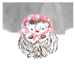 Hedgehogs of the mushroom forest sticker #10516748