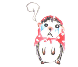 Hedgehogs of the mushroom forest sticker #10516749