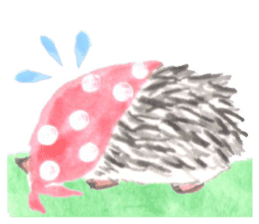 Hedgehogs of the mushroom forest sticker #10516757