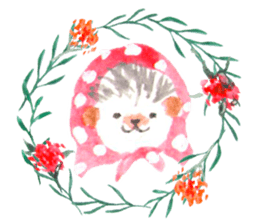 Hedgehogs of the mushroom forest sticker #10516759