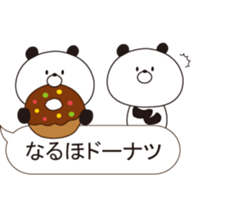 A small panda answers by a dull joke. sticker #10517666