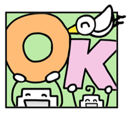 Happy Duckling and Square Kid sticker #10518160