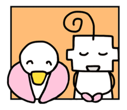 Happy Duckling and Square Kid sticker #10518163