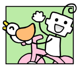 Happy Duckling and Square Kid sticker #10518165