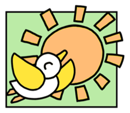 Happy Duckling and Square Kid sticker #10518166