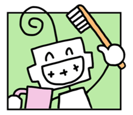 Happy Duckling and Square Kid sticker #10518167