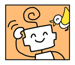 Happy Duckling and Square Kid sticker #10518168