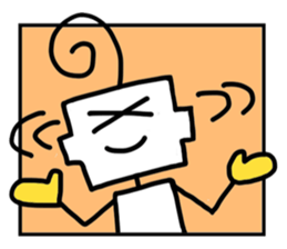 Happy Duckling and Square Kid sticker #10518169